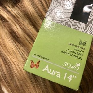 AURA INVISIBLE WIRED HALO HUMAN HAIR EXTENSION 14"